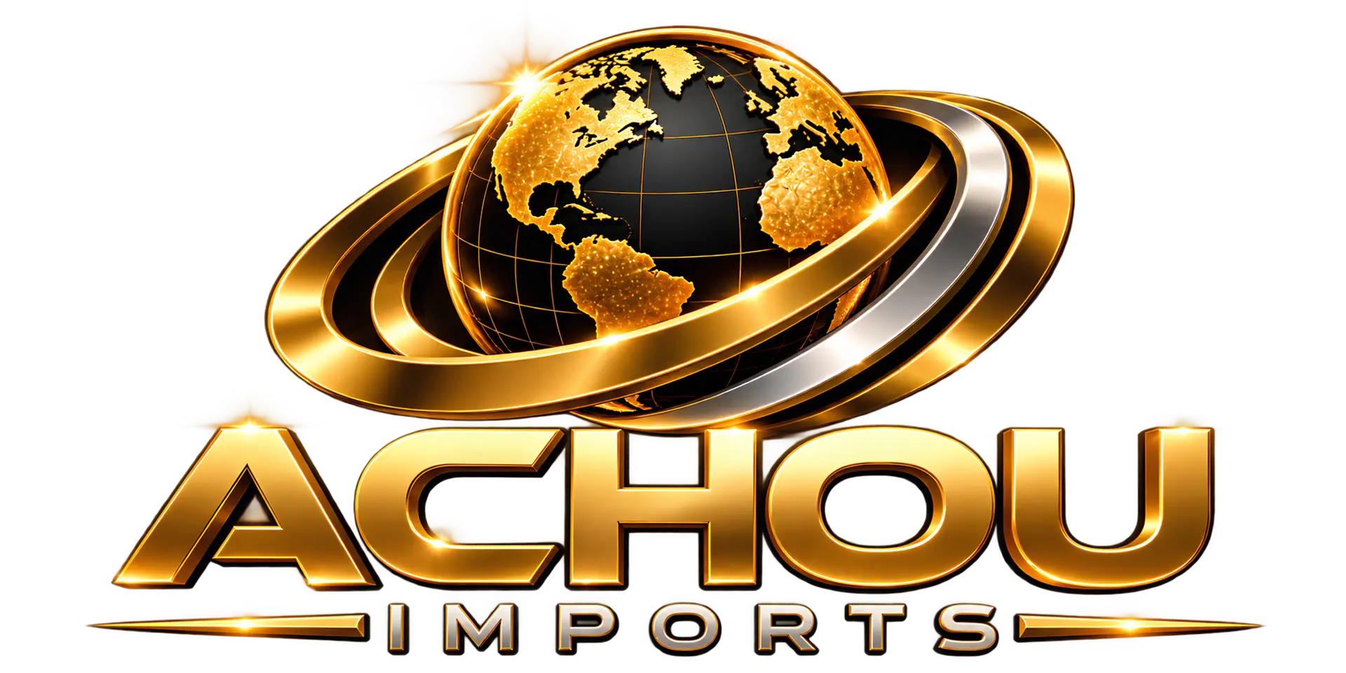 Logotipo da Achou Imports, marca de produtos importados.