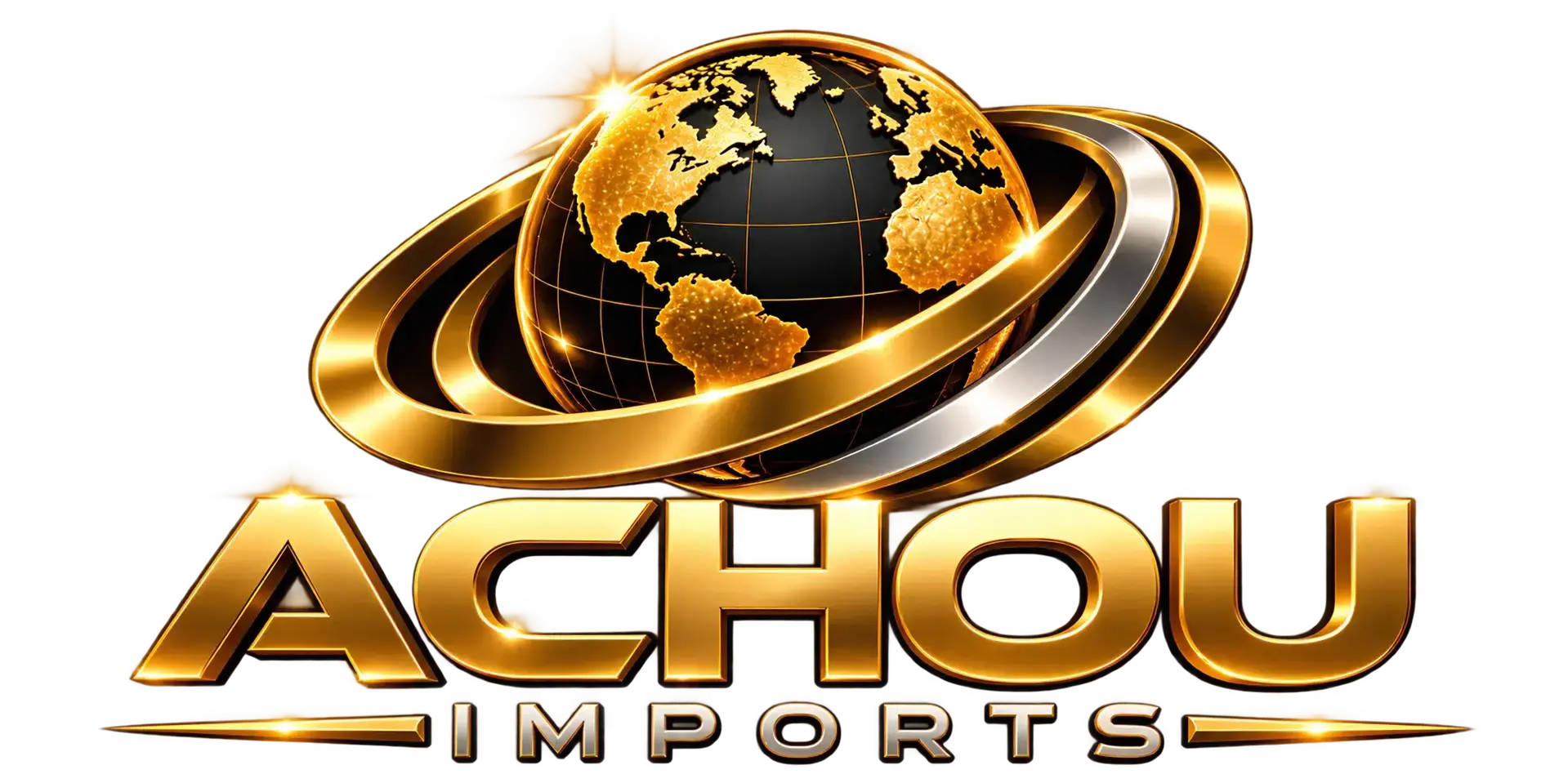 Logotipo da Achou Imports, marca de produtos importados.